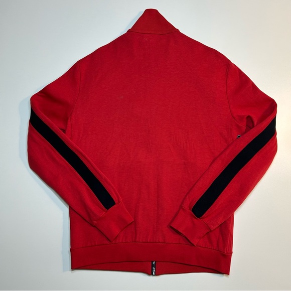 Burberry Sport Red Full Zip Track Jacket Black Taping Men’s Size M - Picture 2 of 7